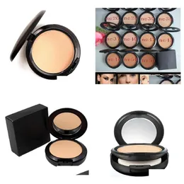 Foundation Varumärke Makeup Powder Cake Lätt att bära Ansiktsfläckpressad Sun Block 15G Nc Nw Drop Delivery Hälsa Skönhet Dha9G