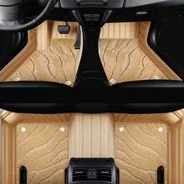 Carpets Genuine Leather Car Floor Mats For Audi A4 B8 2010-2014 Alfombrillas Coche Tapis De Sol Voiture Tapetes Para Carro Accessories R230307