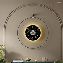 벽 시계 검은 북유럽 시계 침실 캘린더 바늘 조용한 사무실 메커니즘 예수 미술 오르 로그 오르 로야 홈 장식 T50gz