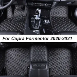 CUPRA FERMENTOR 용 자동차 바닥 매트 2022 DROPSHIPPING CENTRE AUTO 인테리어 액세서리 가죽 카펫 깔개 발 패드 R230307