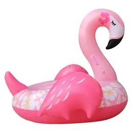 Uppblåsbar flamingo float Swim Pool Aninal Floater Tubes vuxna stor svanmadrass för rolig poolflott rida på vatten simning ring leksak