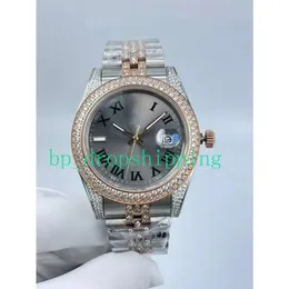 2023 Herrklocka Gold Luxury Fashion 36mm/41mm Automatisk rörelse full diamantis ut lysande funktion Sapphire Glass Jubilee armbandsur gåva