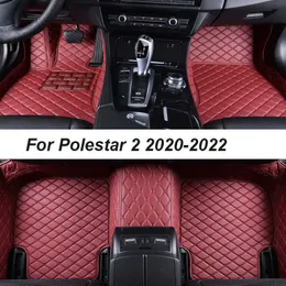 Car Floor Mats For Polestar 2 2020-2022 DropShipping Center Auto Interior Accessories Leather Carpets Rugs Foot Pads R230307