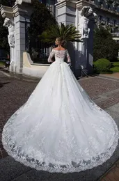 Wedding Dress Other Dresses Water Soluble Lace One Shoulder Long Sleeve Fluffy Skirt Small Tail Middle Waist White Sequin ElegantOther