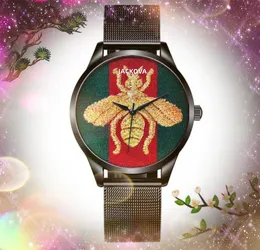 Модные знаменитые бренды часы для мужчин пчелиной змеи тигр