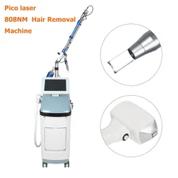 Máquina de remoção de tatuagem de picossegundo Sistema de iluminação a laser de cicatrizes de acne acne 755nm Redução de tatuagem a laser 808nm Dispositivo de remoção de cabelo