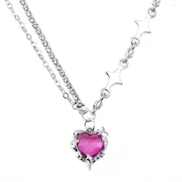 Anhänger Halsketten Herz glänzend kubisch Zirkon CZ Diamant Liebe Form Silber Halskette für Freundin Geburtstag Geschenk Valentinstag