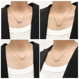 Charms Jewelry Lucky Numbers Necklaces Stainless Steel Necklaces Chain Necklace Chinese Style Pendant Angel Number Necklaces