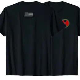 Men's T -skjortor 7: e infanteridivision Stryker Hourglass tryckt skjorta. Kort ärm Cotton Casual T-shirts Löst toppstorlek S-3XL