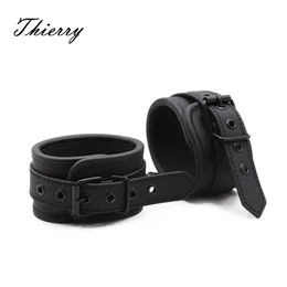 Adult Toys Thierry Adjustable PU Leather Erotic Handcuff Wrist Ankle Cuff Bondage Restraints games BDSM Sex Exotic Accessories 230307