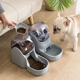 Hundenäpfe, Futterspender, 38 l, automatischer Futterspender für Katzen, Kunststoff-Wasserflasche, große Kapazität, Futterspender für Tiernahrung, Welpentrinker 230307