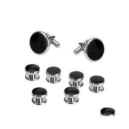 Cuff Links Cufflinks And Rivets Set For Tuxedo Shirts Business Wedding 2 6 Drop Delivery Jewelry Tie Clasps Dhsfj