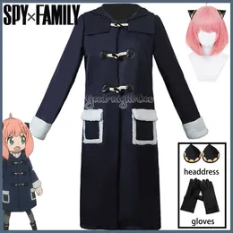 Anime Costumes Anime Spy X Family Anya Forger Cosplay Come Wig headdress Jacket Uniform Anya Kids Adult Clothes Halloween party Role Play Z0301