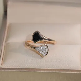 Buigari Diva -Serie Designer Ring für Frauen doppelseitig Shell Achat Sterling Silber Gold plattiert 18K T0p Qualitäts Mode Luxusgeschenk für Freundin 046