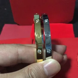 316L Tititanium Classic Barcelts Bracelets for Lovers Wristband Bangle Rose Gold Bracelet لعيد الحب مع Box 255x
