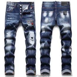 Jeans de carga masculinos RIPS de jeans pretos estriados Moda masculina Slim Fit Washed Motocycle Pants jeans com painéis de hip hop