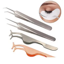 Ögonbryn pincette Eye Lash Extension Tweezer MTI Style Applicator Curlers Nipper Auxiliary Clamp Colourmall Make Up rostfritt stål D Dhuiw