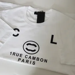 Frankrijk ontwerper mode T-shirt Luxe merken 100% katoen Ademend C letter print Grafisch Dagelijks Casual mannen dames Datum Zwart wit kanaal Shirt tee tops