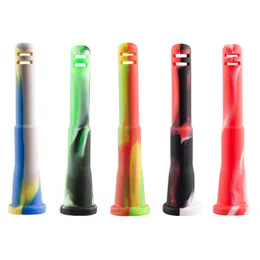 Paladin886 tubos de hastes de silicone para fumar coloridos com 4 cortes de 105 mm de comprimento para cachimbos de água de vidro