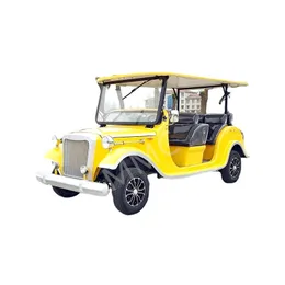 6 - 8 Seats Adult Luxury Off Road Steel Frame Golf Cart Electric Car Classic Vintage Sightseeing Retro Car Vehicle for Sale Electric Touring Vehicle