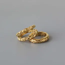 Кластерные кольца Amaiyllis 18K золотые нерегулярные кольца ветвь Текстура ухабистый кольцо текстура для женщин.