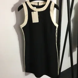 패치 워크 민소매 드레스 검은 허리 파티 드레스 나이트 클럽 여자 섹시한 드레스