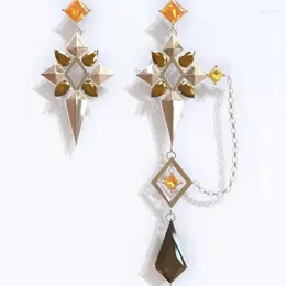 Dangle Earrings Game Genshin Impact Venti Mona Zhongli Xiao Tartaglia Cosplay Women Ear Studs Pendants Jewelry Eardrop Prop Accessories