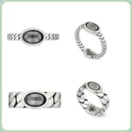 2023 Novas jóias de moda de alta qualidade de luxo para alta versão dupla nova cola de casal mais anison gota de esmalte preto masculino e feminino anel