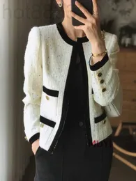 Women's Wool Blends Designer Brand Jacket Ny Autumn Winter Western Suit Fashion Sequined Tweed Coat Cardigan Spring High Quality Zvuo