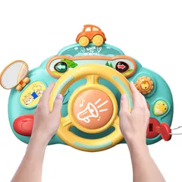 لعبة Toy Walkie Talkies Cartoon Kids Steering Wheel with Lights Music Simulation Care Copilot for Toddler Preschool Interactive Electric S 230307
