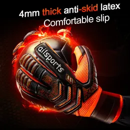 Luvas esportivas Design Profissional Soccer Goldes Glvoes Latex Protecção de dedos Crianças Adultos Goleiro de futebol 230307