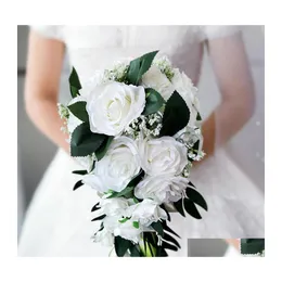 الزفاف زهور الزفاف روز روز الزفاف باقة بلورات زهرة الإكسسوارات
