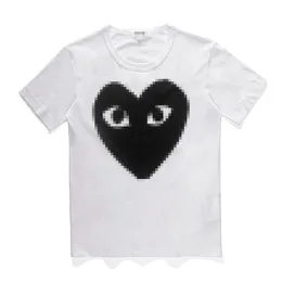 Tasarımcı Tee Erkek Tişörtleri Büyük Kalp Mens CDG Com Des Garcons T-Shirt XL Beyaz Etiketler