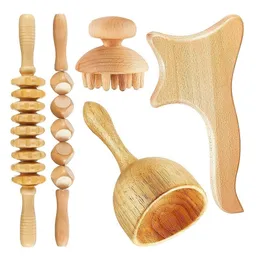 Body Wood Therapy Complete Kit Wood Maderotherapy Kit för reduktiv massage Colombiansk träterapidverktyg för kroppskonturverktyg