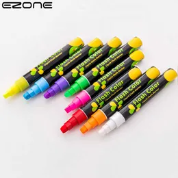 Włosy Ezone Candy Kolor Zabraśnik Fluorescencyjny marker długopis Pens Pensorery do tablicy do pisania LED do malowania graffiti biuro zaopatrzenie J230302