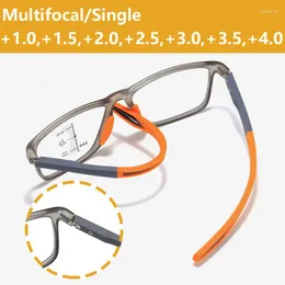Sunglasses Multifocal Progressive Reading Glasses Women Men TR90 Frame Anti Blue Light Sports Bifocal Presbyopia Eyeglasses With Diopter