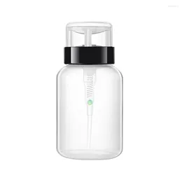 Lagringsflaskor 200 ml Travel Press-typ flask nagellackborttagare Pump Tom container Dispenser Plastic Cosmetic