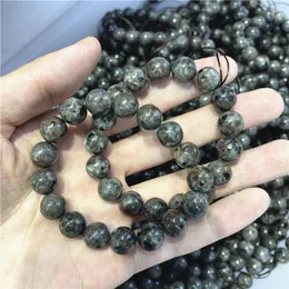 Dekorativa figurer 1pc grossistpris Natural America Yooperlite 10mm Smooth Round Pärlor för smycken Making Design