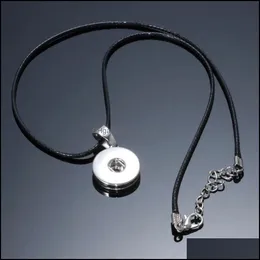 Anhänger Halsketten Schnappknopf Schmuck klassische runde Form fit 18mm Snaps Knöpfe Halskette für Frauen Männer Noosa Drop Lieferung Anhänger DH0EI