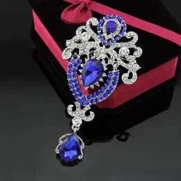 Diamanti di qualità Corona di cristallo Spille a goccia Spilli Corpetto Sciarpa Clip Fidanzamento Spilla da sposa per donna Uomo Gioielli moda volontà e regalo sabbioso