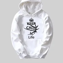 Erkek Hoodies Basketbol İmparatorluk Taç Sakin Keep Ball Life Man Boys Hoodie Çift Giysileri Sonbahar Kış Polar Ziiartt