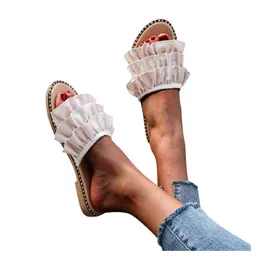 Pantofole femminile da donna femminile scivoli piatti per la pelle casual in pelle da donna da donna flip flip flip #01