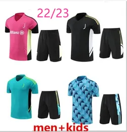 2022 2023 Fußballtrikots Kurzarm-Trainingsanzug POGBA DI MARIA VLAHOVIC CHIESA 2021/22/23 Trainingsanzug Herren-Set Set Fußball-Set Uniform Sportbekleidung