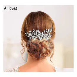 Headpieces glittrande brudhuvudbonad hårkammar sier rhinestone brudar frisör parti prom accessoarer bröllop smycken mode tia dh20p