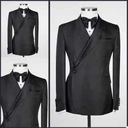 Erkekler Suits Blazers yakışıklı vintage erkekler smokin şal lapel tek düğme cep özel yapılmış düğün parti sağdıç blazer 1 parça set