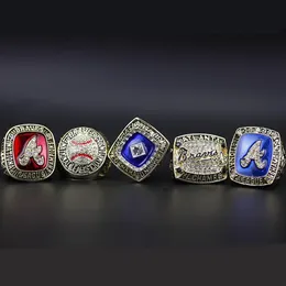 Najnowsze mężczyźni dzwonią Atlanta Warriors Baseball Championship Ring Fashion Sports Biżuteria Fani Sports Collection Kolekcja prezentowa Cała All-251W