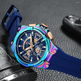Zegarek na rękę trend męski zegarek luksusowy duża tarcza chłodna wysoka twarz sportowy kalendarz Lumous Wodoodporny pakiet paska kwarcowego