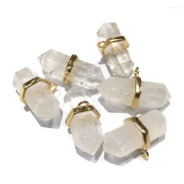 Charms naturais de pingente de cristal de pedra natural pingentes para jóias que fabricam jóias de colar diy Reiki cura jóias