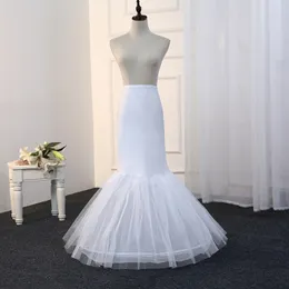 Petticoats sjöjungfru petticoat 1 hoop ben elastisk bröllopsklänning crinoline brudkärl