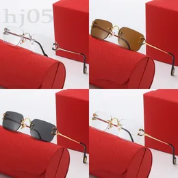 lunettes de soleil de luxe à la mode lunettes de designer sans cadre polarisées UVA protéger l'escalade occhiali da sole originalité lunettes de soleil design pour hommes simples PJ039 C23